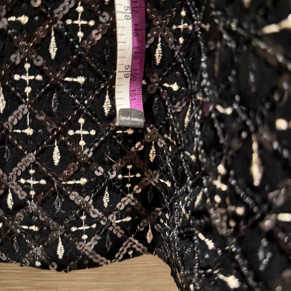NADINE MERABI Black Sequin Jumpsuit - Picture 16 of 16
